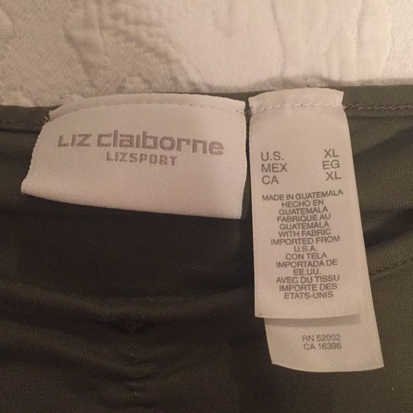 Liz Claiborne Lizsport XL tank top khaki green - Picture 3 of 4